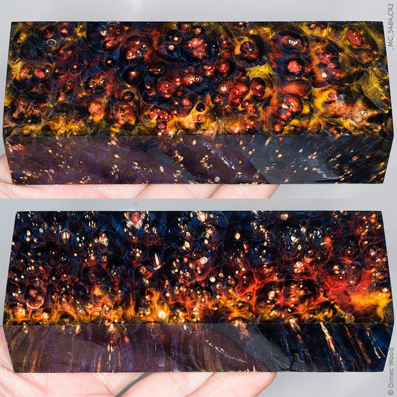 Stabilized wood box elder burl block