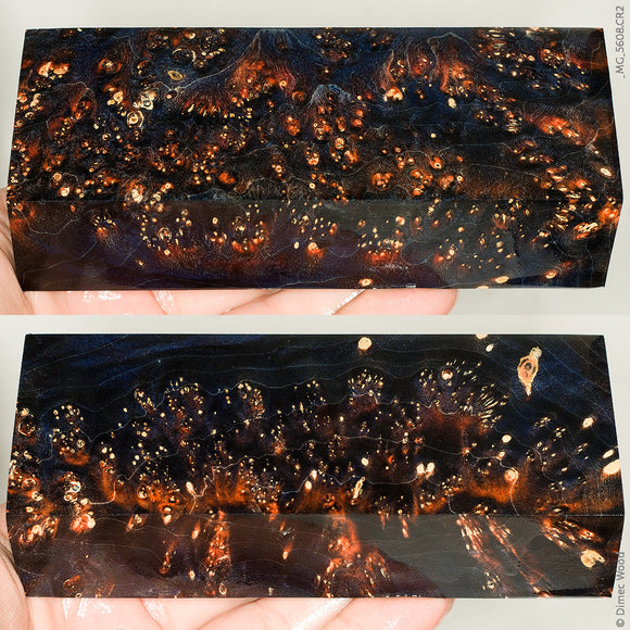 Stabilized box elder burl wood block