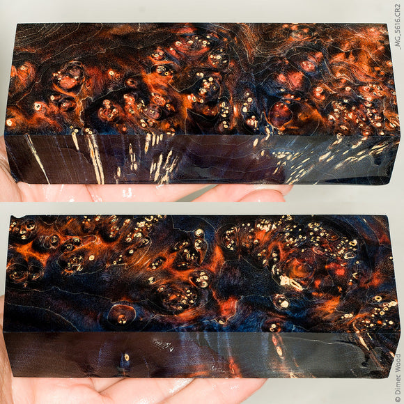 Stabilized box elder burl wood block