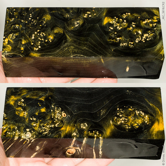 Stabilized box elder burl wood block