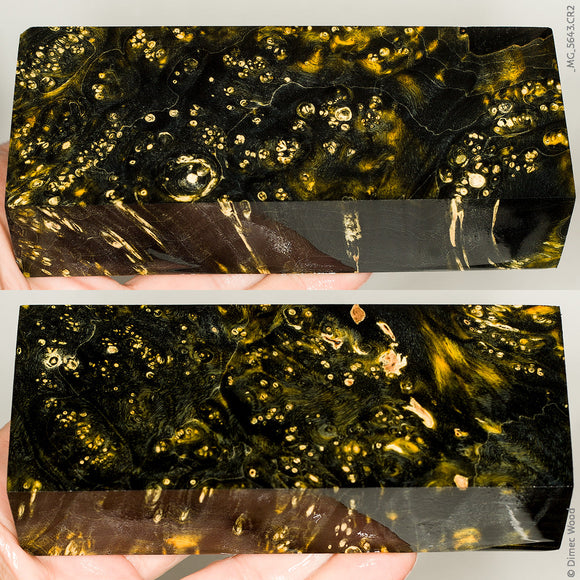 Stabilized box elder burl wood block