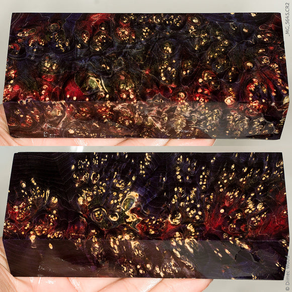 Stabilized box elder burl wood block