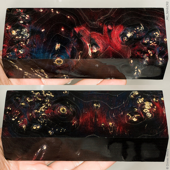 Stabilized box elder burl wood block