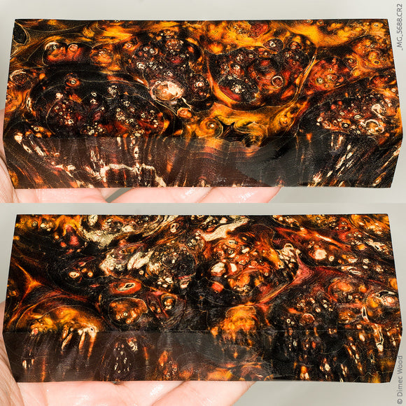 Stabilized box elder burl wood block