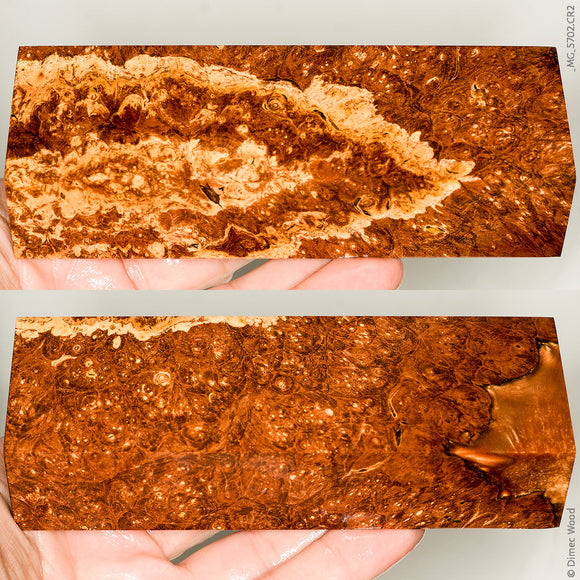 Stabilized box elder burl wood block