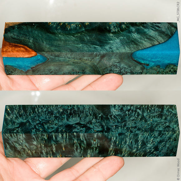 Stabilized box elder burl wood block