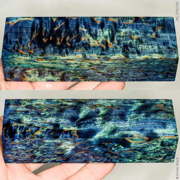 Stabilized masur karelian birch wood block