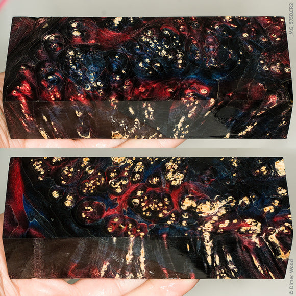 Stabilized box elder burl wood block