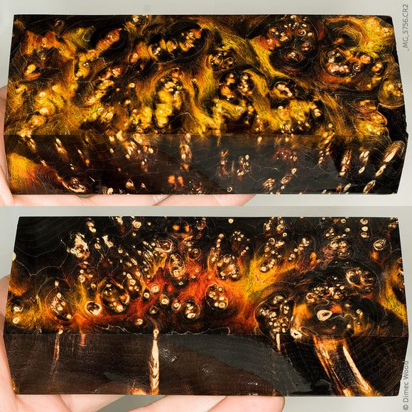 Stabilized box elder burl wood block