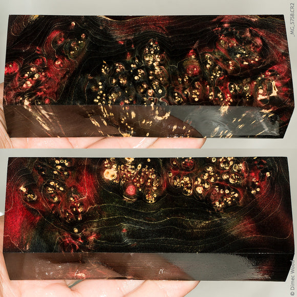 Stabilized box elder burl wood block