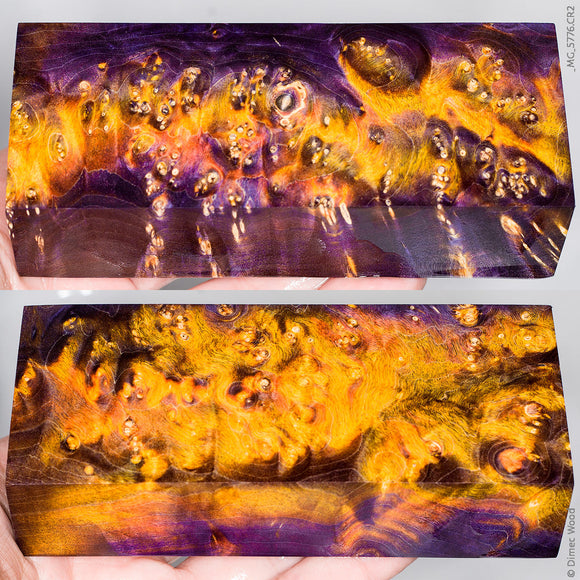 Stabilized box elder burl wood block