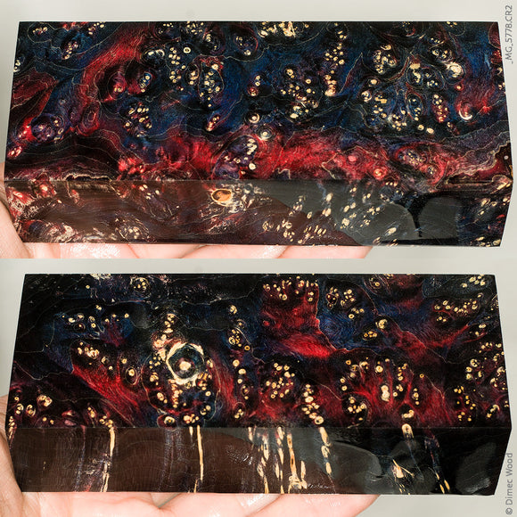 Stabilized box elder burl wood block