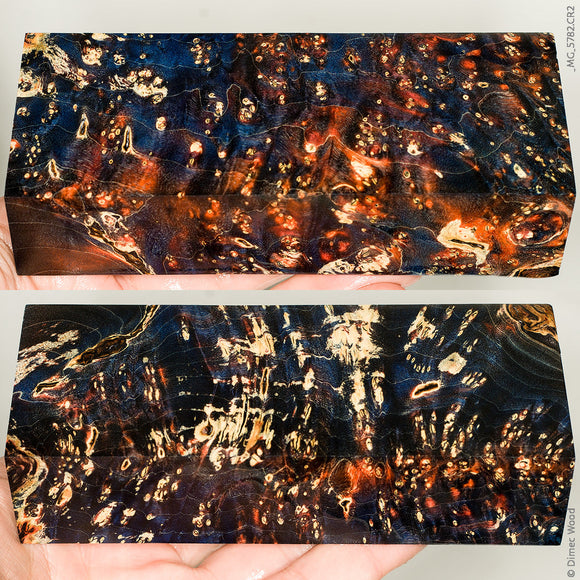 Stabilized box elder burl wood block