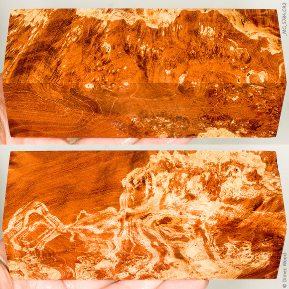 Stabilized box elder burl wood block