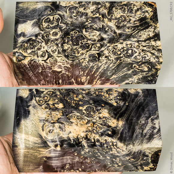 Stabilized box elder burl wood block