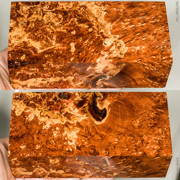 Stabilized box elder burl wood block