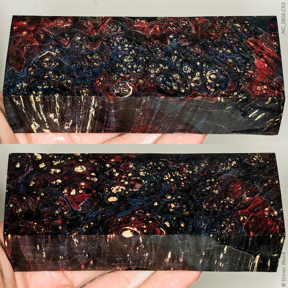 Stabilized box elder burl wood block