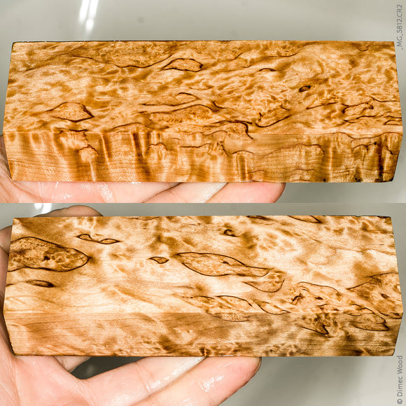Stabilized masur karelian birch wood block