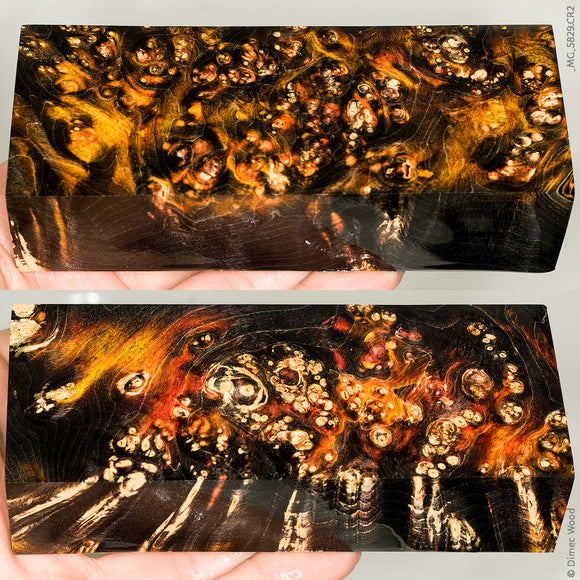 Stabilized box elder burl wood block