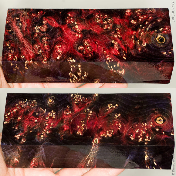 Stabilized box elder burl wood block