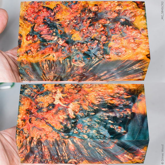 Stabilized box elder burl wood block