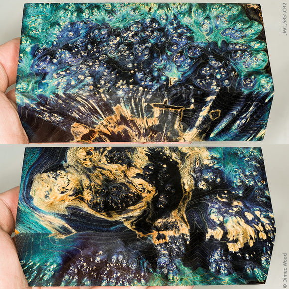 Stabilized box elder burl wood block