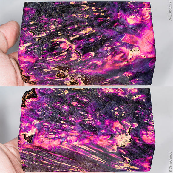 Stabilized box elder burl wood block