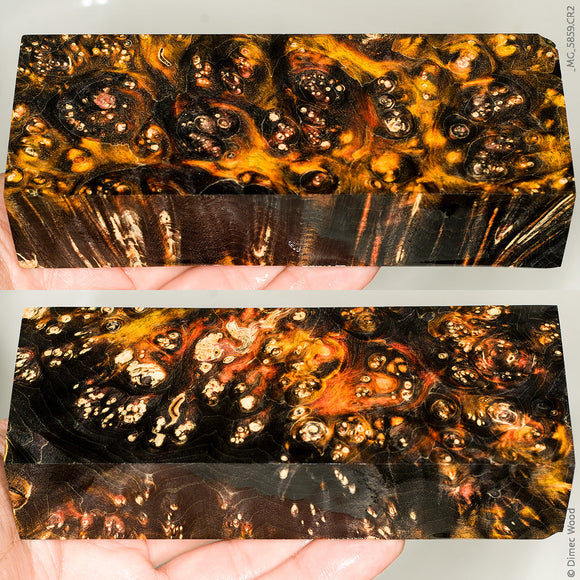 Stabilized box elder burl wood block