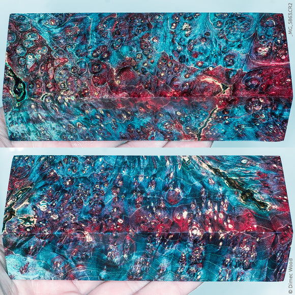 Stabilized box elder burl wood block