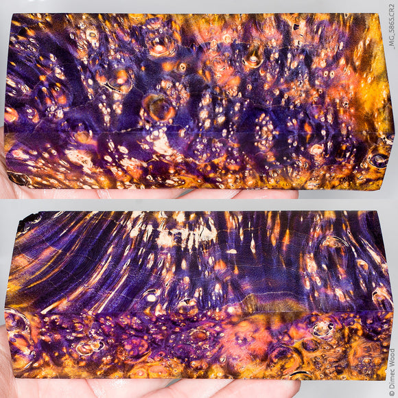 Stabilized box elder burl wood block