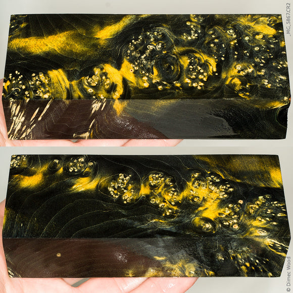 Stabilized box elder burl wood block