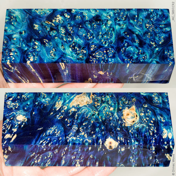 Stabilized box elder burl wood block