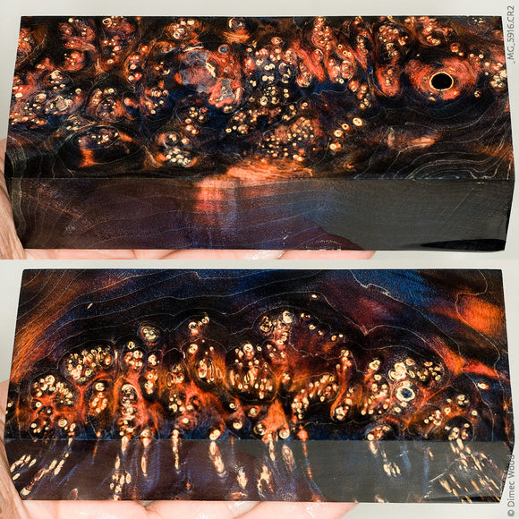 Stabilized box elder burl wood block