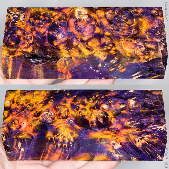 Stabilized box elder burl wood block