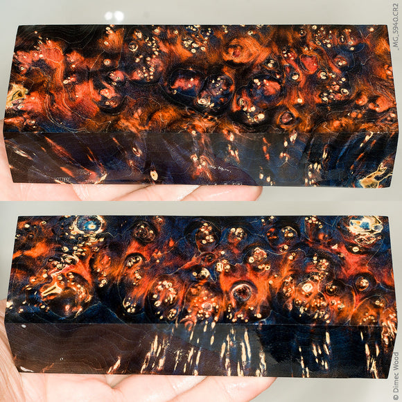 Stabilized box elder burl wood block