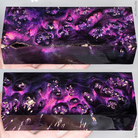 Stabilized box elder burl wood block