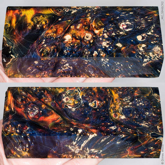 Stabilized box elder burl wood block