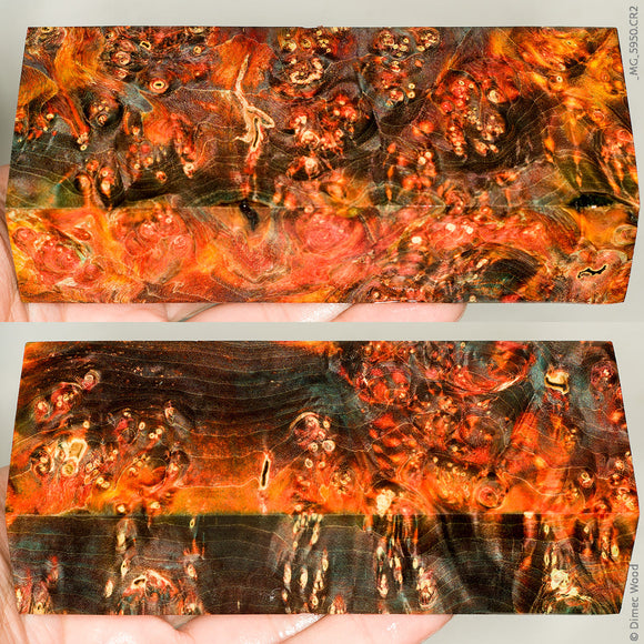 Stabilized box elder burl wood block