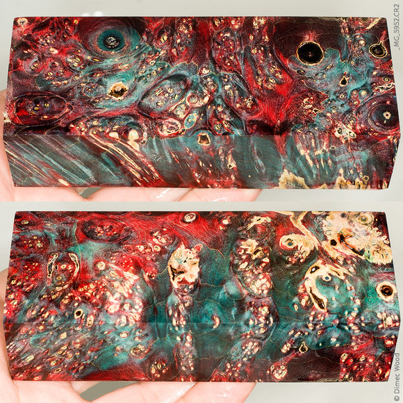 Stabilized box elder burl wood block