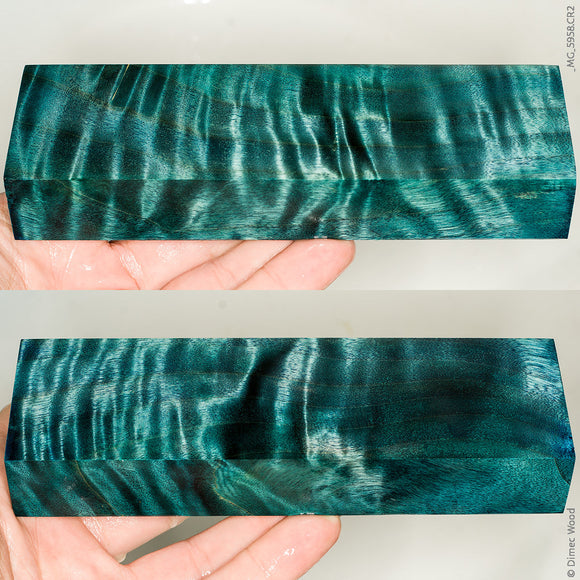 Stabilized curly cotton wood block