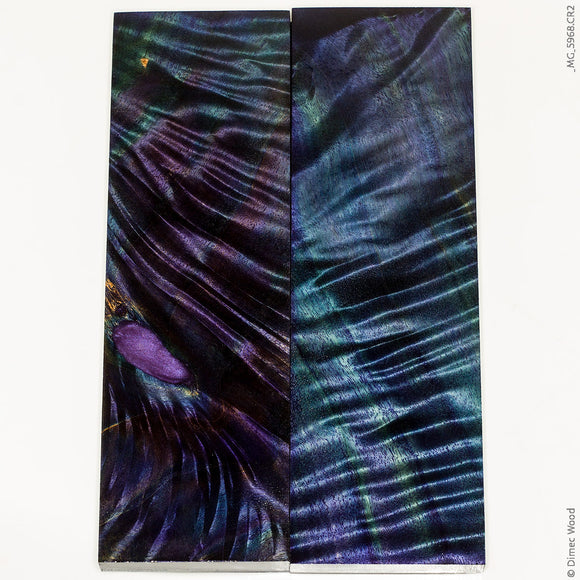 Stabilized curly cotton wood panels