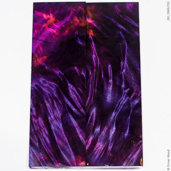 Stabilized curly cotton wood panels