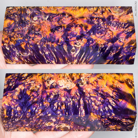 Stabilized box elder burl wood block