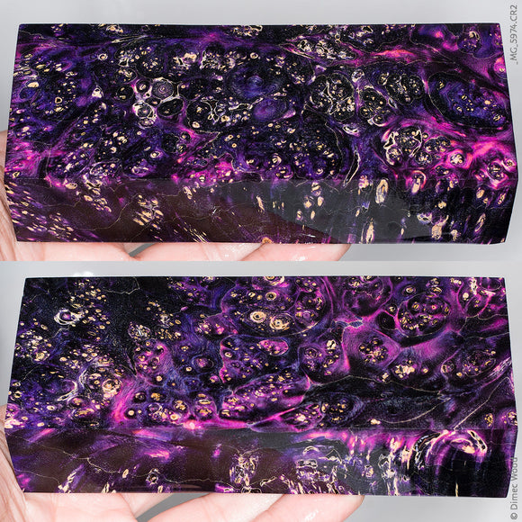 Stabilized box elder burl wood block