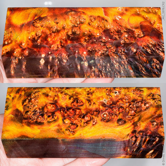 Stabilized box elder burl wood block