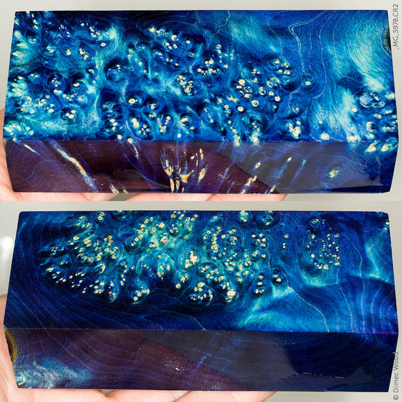 Stabilized box elder burl wood block