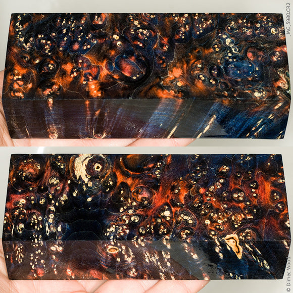 Stabilized box elder burl wood block