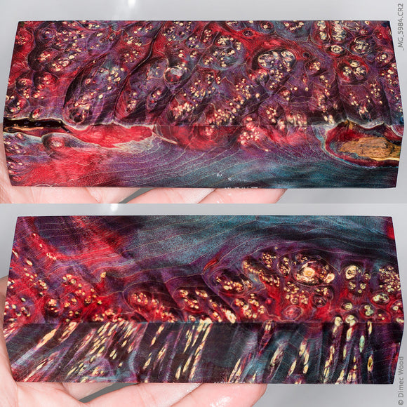 Stabilized box elder burl wood block