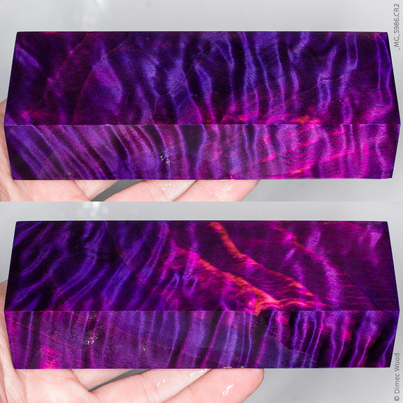 Stabilized curly cotton wood block