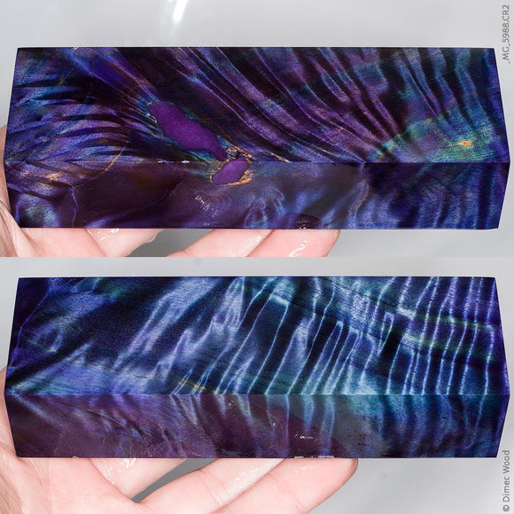 Stabilized curly cotton wood block